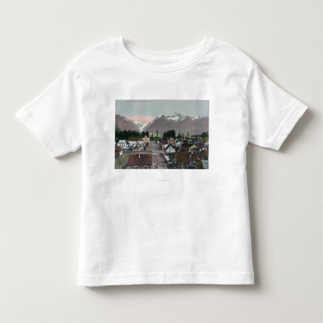 Aerial Summer View of the CityValdez, AK Toddler T-Shirt (Front)