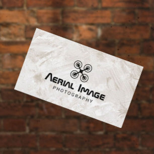 Aerial Video & Photography Drone Service Grunge Business Card