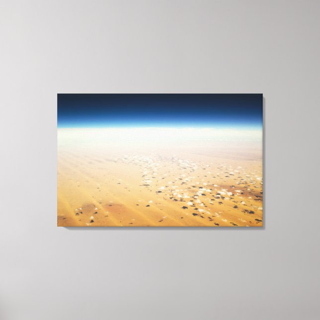 Aerial view of a desert canvas print (Front)