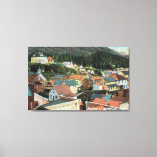 Aerial View of a Section of the City Canvas Print