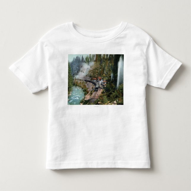 Aerial View of a Train Station Toddler T-Shirt (Front)