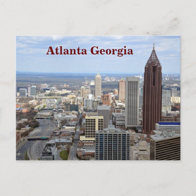 Aerial View of Atlanta, Georgia Postcard (Front)