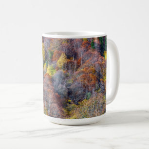 Aerial View of Autumn forest Colourful Trees Coffee Mug