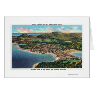 Aerial View of Bar Harbour and Cadillac