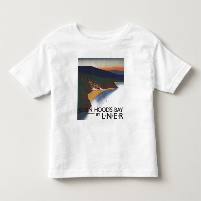 Aerial View of Bay and Cliffs Railway Poster Toddler T-Shirt (Front)