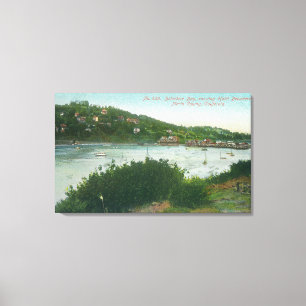 Aerial View of Belvedere Bay, Hotel Belvedere Canvas Print