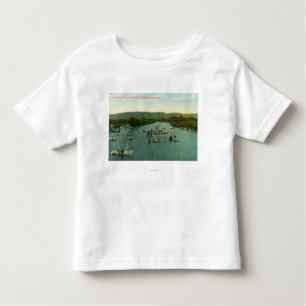 Aerial View of Boats on Lake Watsonville Toddler T-Shirt