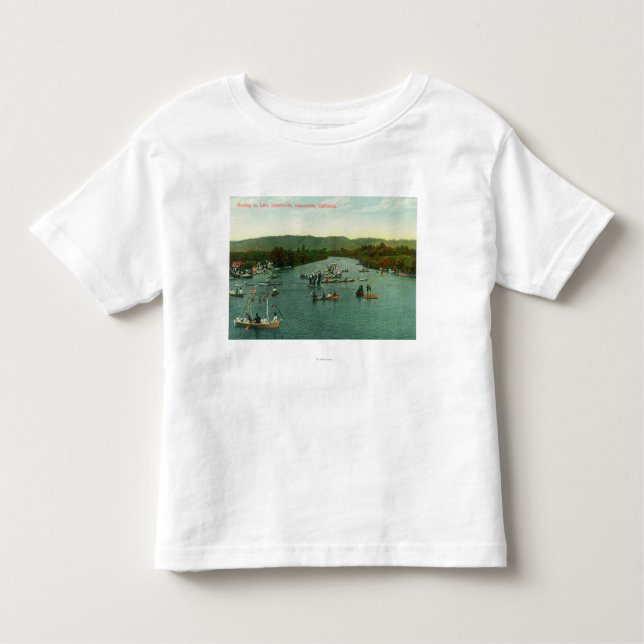 Aerial View of Boats on Lake Watsonville Toddler T-Shirt (Front)