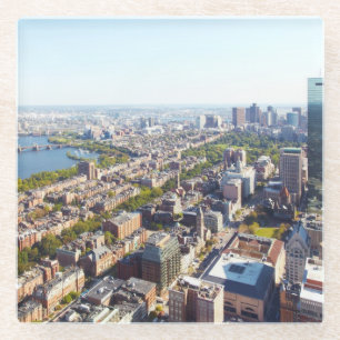 Aerial view of Boston Glass Coaster