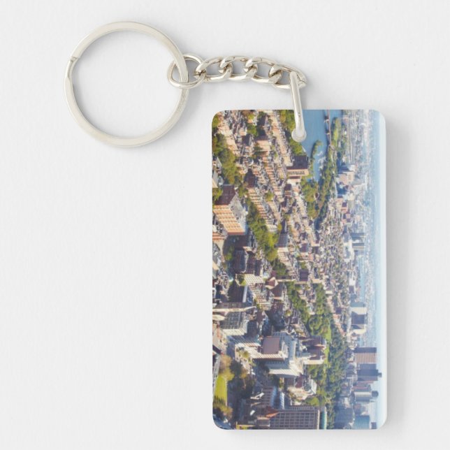 Aerial view of Boston Key Ring (Front)