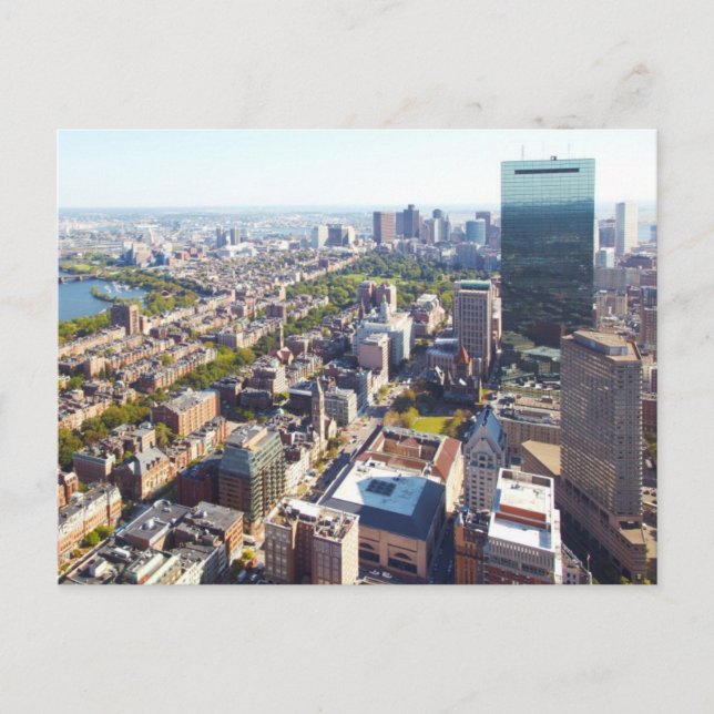 Aerial view of Boston Postcard (Front)