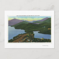 Aerial View of Both Lake Placid & Mirror Lake
