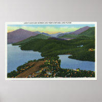Aerial View of Both Lake Placid & Mirror Lake