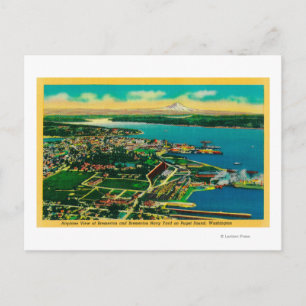 Aerial view of Bremerton and Bremerton Navy Yard Postcard
