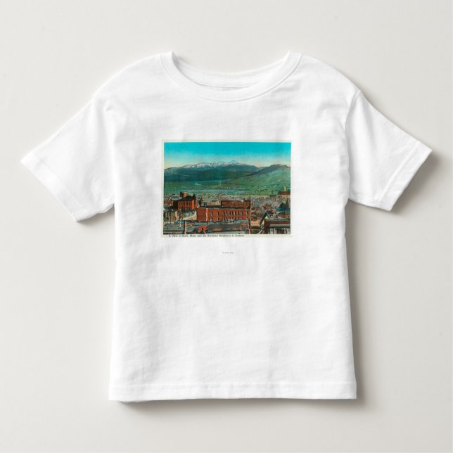 Aerial View of City and Highland Mountain Toddler T-Shirt (Front)