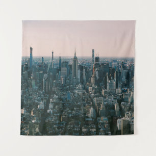 AERIAL VIEW OF CITY BUILDINGS DURING DAYTIME TAPESTRY