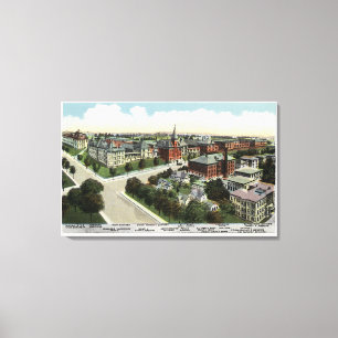 Aerial View of City Hospital Canvas Print