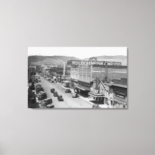 Aerial View of City StreetLa Grande, OR Canvas Print