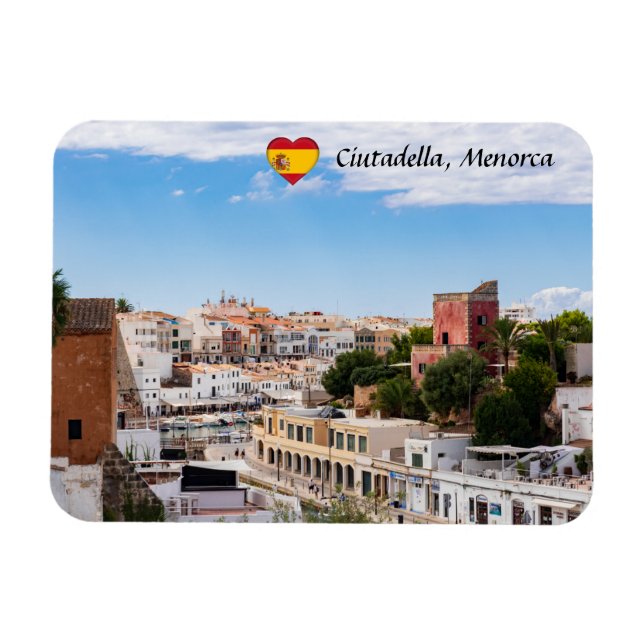 Aerial view of Ciutadella port and city - Menorca Magnet (Horizontal)