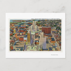 Aerial View of Downtown and the Civic Centre Postcard