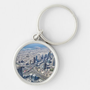Aerial View Of Dubai Key Ring