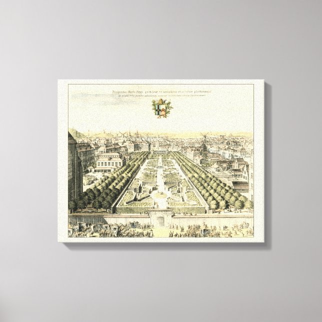 Aerial View of Formal Garden by Eric Dahlbergh Canvas Print (Front)