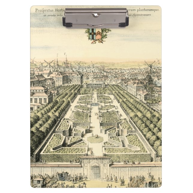 Aerial View of Formal Garden by Eric Dahlbergh Clipboard (Front)