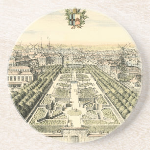 Aerial View of Formal Garden by Eric Dahlbergh Coaster