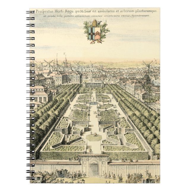 Aerial View of Formal Garden by Eric Dahlbergh Notebook (Front)