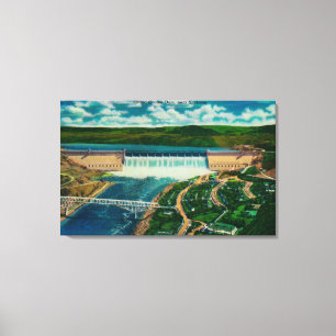 Aerial View of Grand Coulee Dam Canvas Print