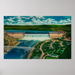 Aerial View of Grand Coulee Dam Poster