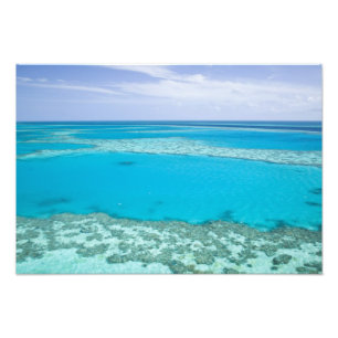 Aerial view of Great Barrier Reef by Photo Print