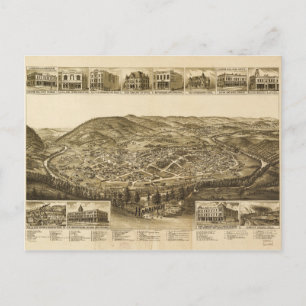 Aerial View of Harriman, Tennessee (1892) Postcard