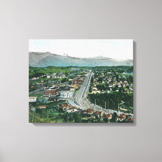 Aerial View of Highland Park Canvas Print (Front)