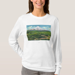 Aerial View of Hood River Valley and Mountain T-Shirt
