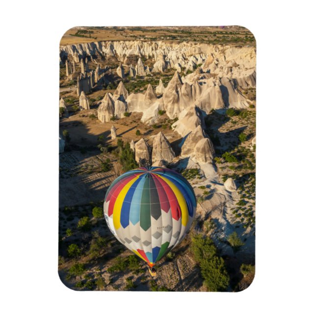 Aerial View Of Hot Air Balloons, Cappadocia Magnet (Vertical)
