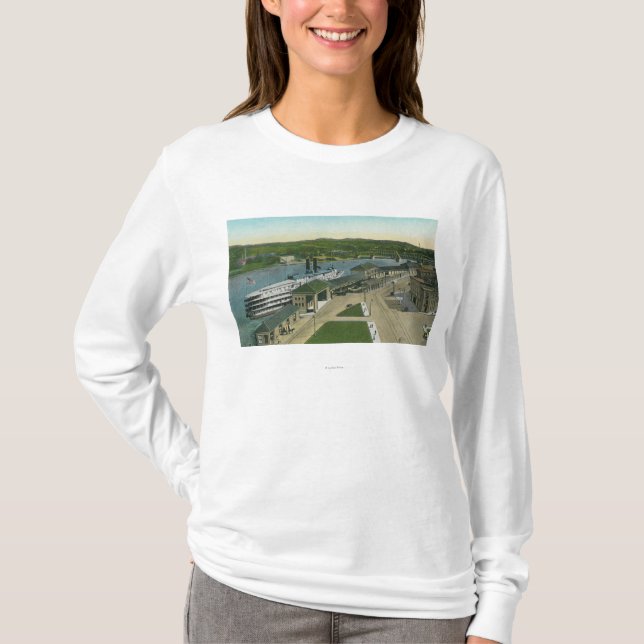 Aerial View of Hudson Navigation Dock T-Shirt (Front)