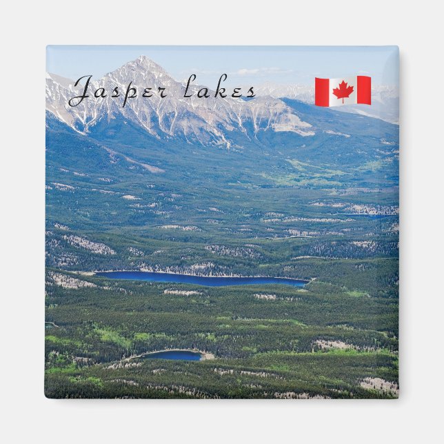Aerial view of Jasper lakes - Canada Magnet (Front)