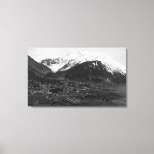 Aerial View of Juneau, Alaska Photograph Canvas Print