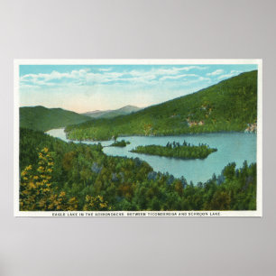 Aerial View of Lake Poster