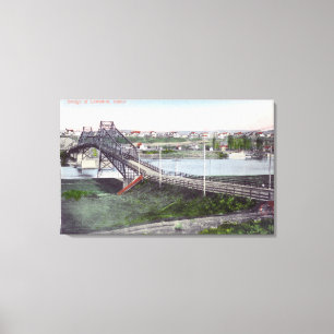 Aerial View of Lewiston BridgeLewiston, ID Canvas Print