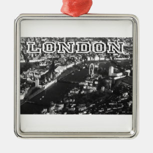 Aerial view of London Metal Tree Decoration