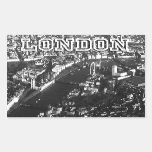 Aerial view of London Rectangular Sticker