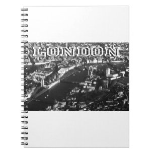 Aerial view of London Spiral Notebook