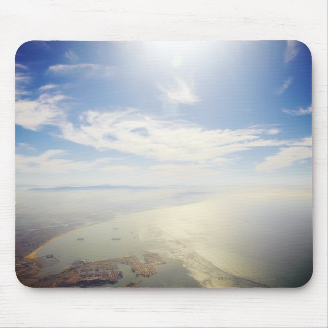 Aerial view of Long Beach, California Mouse Pad (Front)