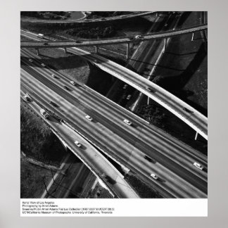 Aerial View of Los Angeles by Ansel Adams Poster