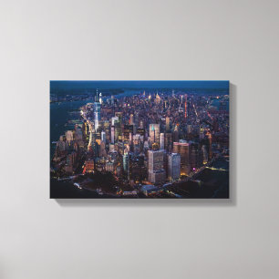 Aerial View of Manhattan Canvas Print