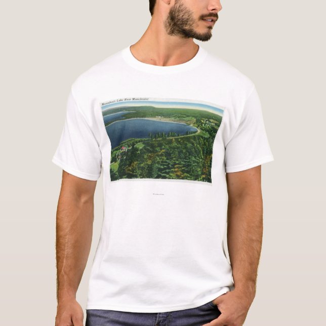 Aerial View of Massabesic Lake near City T-Shirt (Front)