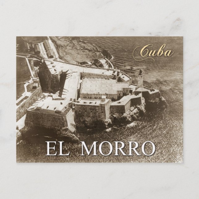 Aerial view of Morro Castle, Havana, Cuba Postcard (Front)