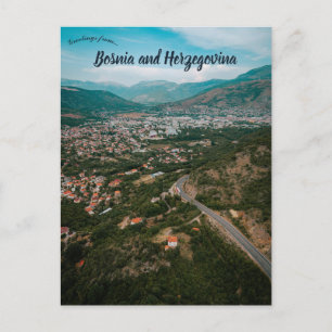 Aerial View of Mostar Bosnia and Herzegovina Postcard